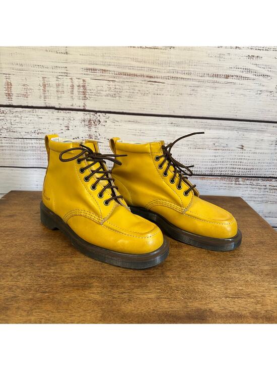 VTG Dr Doc Martens Yellow Gold Lace Up Damian Leather Boots Shoes US Mens 8 EU41 main image 10